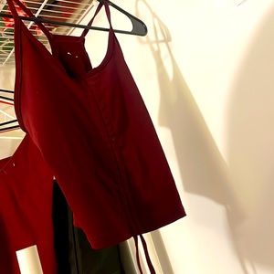 Tank top/ crop top cherry red